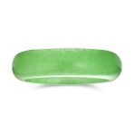 Good Luck Energy Smooth Stackable Natural Gemstone Jade Band Ring - Image 6