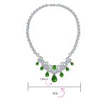 Estate Jewelry Art Deco Style CZ Cubic Zirconia Dangling Teardrops Statement Collar Necklace - Image 11