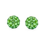 Elegant Glittering Pave Crystals Drop Ball Earrings 8MM - Image 15