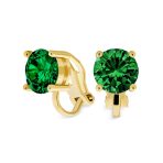 Traditional 2CT Round CZ Solitaire Clip-On Earrings - Gold Silver Non-Pierced 8MM - Image 11