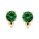 Traditional 2CT Round CZ Solitaire Clip-On Earrings - Gold Silver Non-Pierced 8MM - Image 25