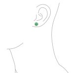 10MM Natural Gemstone Drop Ball Earrings Sterling Silver - Image 17