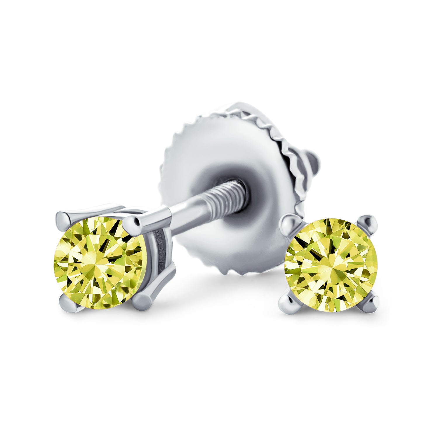 green-silver-earrings-cz-stud-august_sls-e1006-3-ps_20_1 Minimalist Tiny Solitaire .25CT CZ Stud Earrings .Sterling Silver Screw Back - Image 1