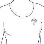 Native American Style Green Leaves Tree Of Life Brooche Pin in Sterling Silver - Image 3