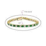 CZ Tennis Bracelet 12CT 4 Prong Gold Plated Brass 7.5 Inch - Image 13
