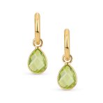 Classic 2 CTW Natural Stone Blue Aquamarine Teardrop Huggie Drop Earrings .925 Sterling Silver - Image 6