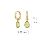 Classic 2 CTW Natural Stone Blue Aquamarine Teardrop Huggie Drop Earrings .925 Sterling Silver - Image 9
