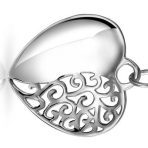 Inspirational Words Heart Shape Mother Daughter Forever Pendant Necklace .925 Sterling Silver - Image 3