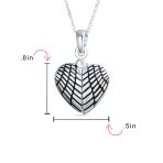 MY Angel Word Angel Wing Heart Locket Pendant Necklace .925 Sterling Silver - Image 4