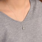 Sunflower Open Locket Pendant Necklace .925 Sterling Silver - Image 5
