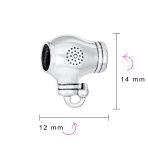 Hair Stylist Beaty Salon Blow Dryer Charm Bead .925 Sterling Silver For Bracelet - Image 3