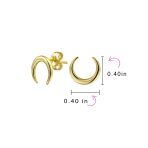 Western Jewelry Boho Tribal Style Stud Earrings with Crescent Moon Design - Image 7