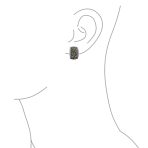 Tri Color Bali Style Scroll Wide Half Hoop Clip On Earrings Non Pierced Ears - Image 4