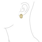 Half Hoop Woven Clip-On Earrings Gold Plated Non-Pierced - Image 3