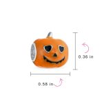 Halloween Pumpkin Charm Bead Enamel Sterling Silver for European Bracelets - Image 4