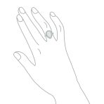 Created White Opal 10CT Halo Teardrop Cocktail Statement Ring with Cathedral Setting Sterling Silver - Image 3