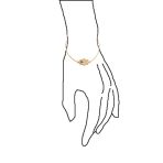 Turkish Amulet Evil Eye Chain Link Bracelet Gold Plated - Image 6
