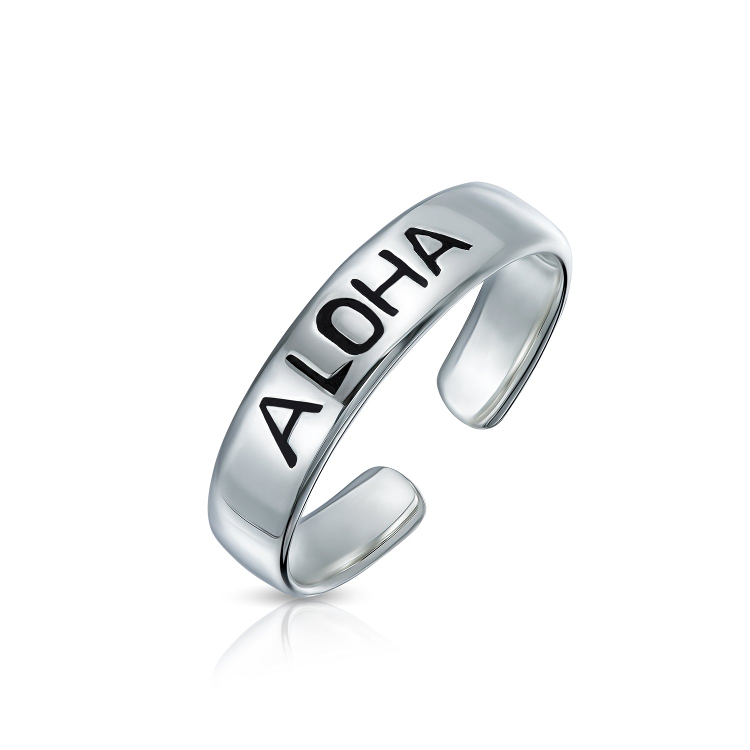 hawaii-tropical-beach-thin-ring_pmr-r11084-az_1 Nautical Aloha Hawaiian Beach Sterling Silver Toe Ring Midi Band - Image 1