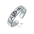 Nautical Aloha Hawaiian Beach Sterling Silver Toe Ring Midi Band - Image 4