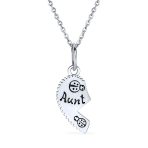 2 PCS Best Friend Aunt Niece Heart Puzzle Pendant Necklace - Image 3