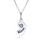 2 PCS Best Friend Aunt Niece Heart Puzzle Pendant Necklace - Image 4