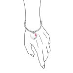 Heart Charm ID Bracelet with Pink Ribbon for Breast Cancer Survivor Silver Tone - Image 4
