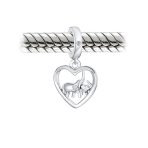 I Love You Heart Elephant Charm Bead Sterling Silver for European Bracelet - Image 3