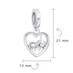 I Love You Heart Elephant Charm Bead Sterling Silver for European Bracelet - Image 4