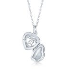SWEET 16 Locket Necklace for Photos - Heart Flower Design Photo Holder - Image 3