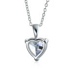 Romantic 5CT CZ Cubic Zirconia Heart-Shaped Solitaire Pendant Necklace .925 Sterling Silver - Image 4
