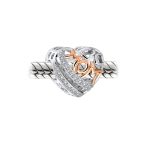 Mother Loving Family Heart Charm Bead Rose Gold Silver Fits European Bracelet - Image 2