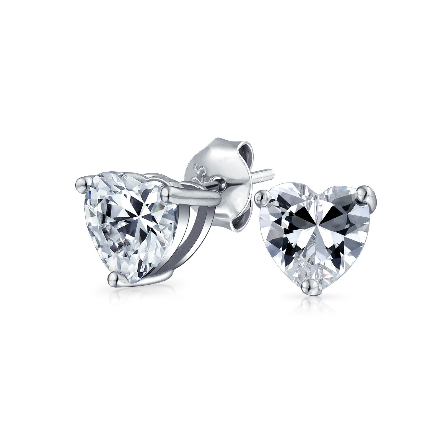 heart-shaped-earrings-sterling-silver_sto-heart-studr-8mm_1 Heart Shaped CZ Stud Earrings Rose Gold Sterling Silver - Image 1