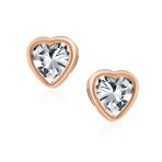 Lovers Bezel Set Green Jade Heart Stud Earrings Sterling Silver Gift - Image 8