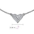 Cubic Zirconia Multi Hearts Anklet Ankle Bracelet Sterling Silver - Image 4