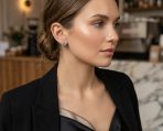 Rope Cable Twist Love Knot Button Clip On Earrings Black Silver Plated Non-Pierced Ears - Image 3