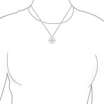 Winter Holiday Snowflake Pendant Necklace in Sterling Silver for Parties - Image 3