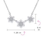 Winter Ice Blue Cubic Zirconia Snowflake Pendant Necklace in Sterling Silver - Image 4