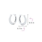 Basic Thin Hoop Huggie Earrings for Men Rose Gold Plated - Image 4