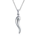 Protection Amulet Italian Horn Pendant Necklace For Women .925 Sterling Silver