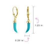 Italian Cornicello Chili Pepper Dangle Gemstone Earrings Gold Plated Silver - Image 4