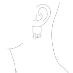 Blue Ribbon Horse Hoop Huggie Earrings Horseshoe Charms - Image 3