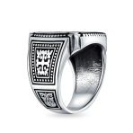 Men's Statement Pegasus Signet Ring Greek Mythical Horse Oxidized .925 Sterling Silver - Image 2