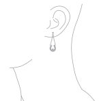 Lucky Equestrian CZ Stud Earrings with Pave Horseshoe Design, Western Jewelry - Image 2