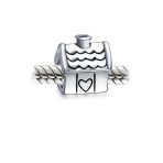 Home Sweet House Charm Bead Oxidized .925 Sterling Silver Fits European Bracelet - Image 2