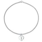 Dangling Heart Charm Anklet Ankle Bracelet Sterling Silver - Image 8