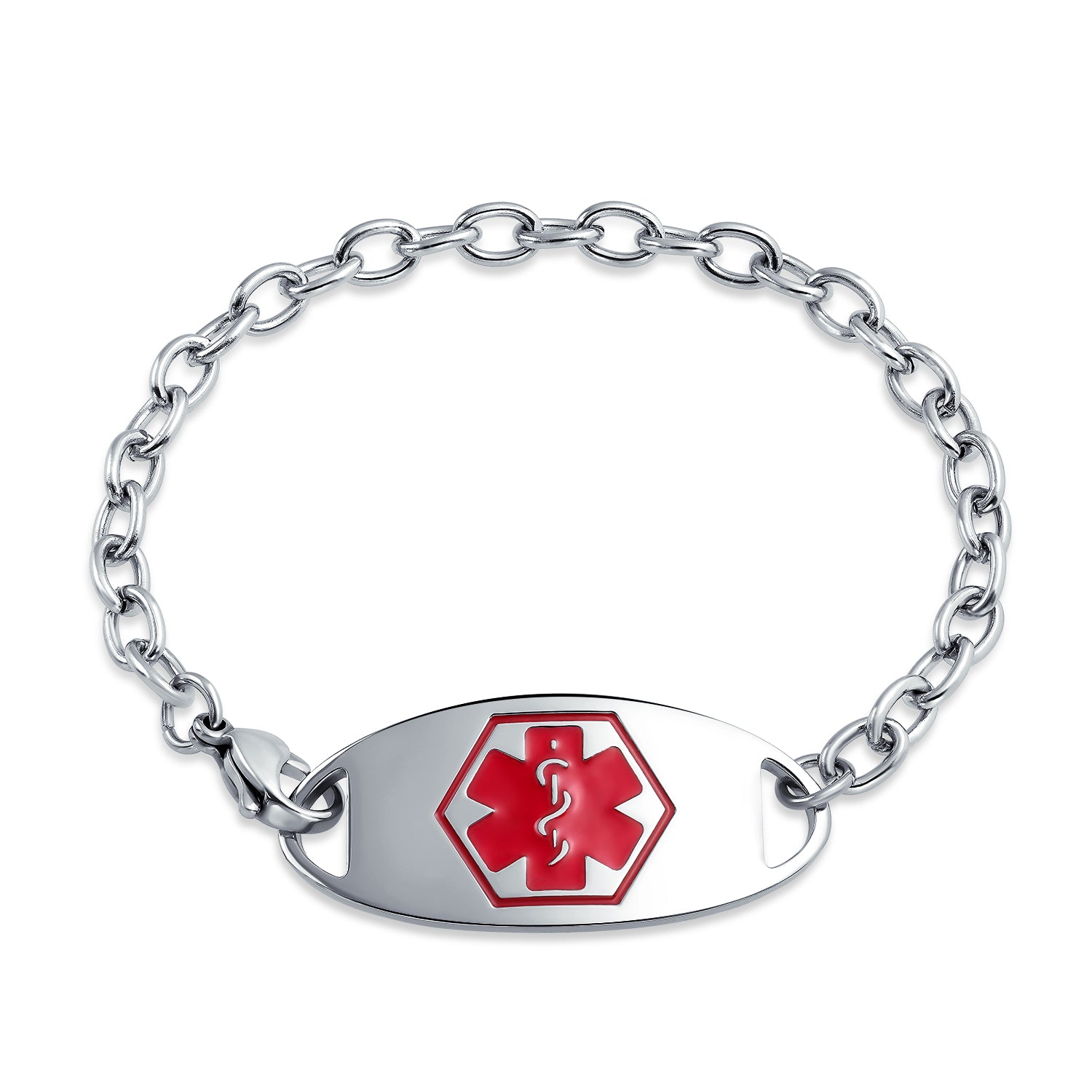 identification-medical-bracelet-brank-steel_sgd-xks133_1 Miami Cuban Link Medical ID Bracelet Stainless 7.5 Inch - Image 1