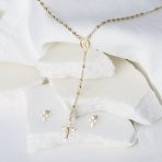 18K Gold Plated Virgin Mary Rosary Necklace Crucifix Charm - Image 5