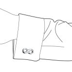 Forever Love Infinity Shirt Cufflink for Men - Sterling Silver Wedding Gift - Image 2