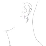Trendy Unisex Ear Cuff Cartilage Angel Wing Feather Helix Chain Earring Crystal - Image 2