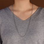Set of 2 Strong Silver Tone Stainless Steel Snake Chain Necklace 24 & 30 Inch - Image 3